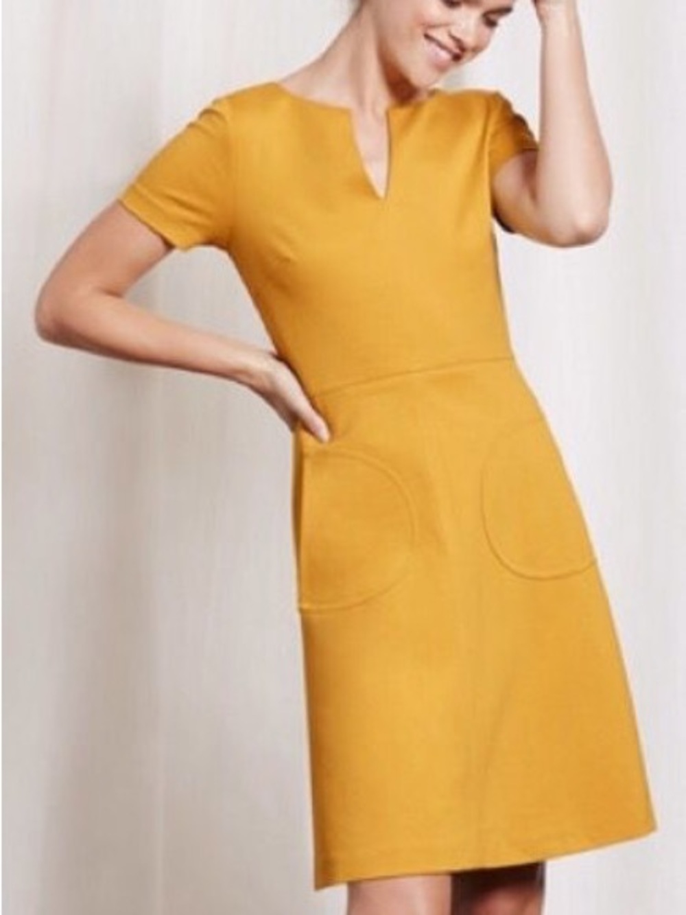 Boden Size 12 Carolyn Ponte Mustard Dress!
